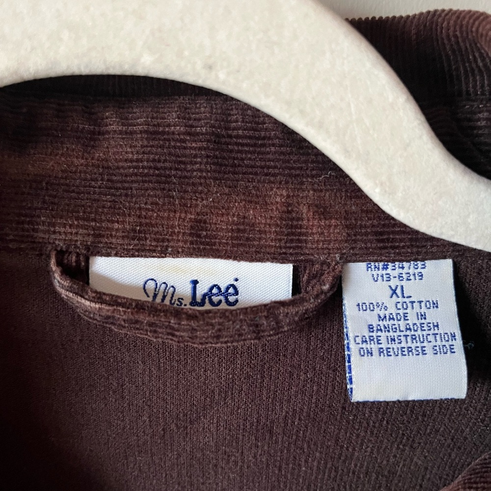 Vintage Ms. Lee 70s 80s Brown Corduroy Jacket - Picture 2 of 8